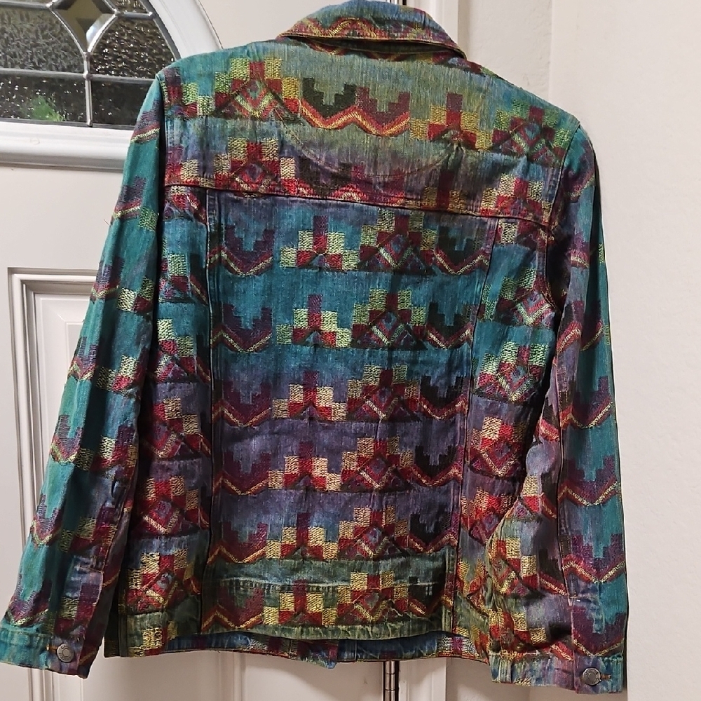 Vintage Geometric Pattern Jacket by Chico's - Picture 6 of 6